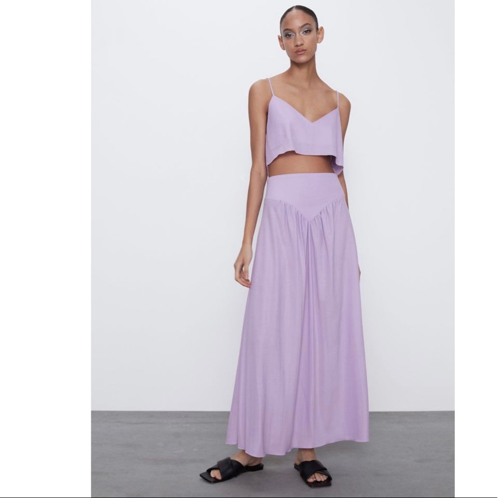 Zara flowy maxi skirt